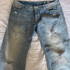 Miss Me Crop Jeans Mid Rise Size 34